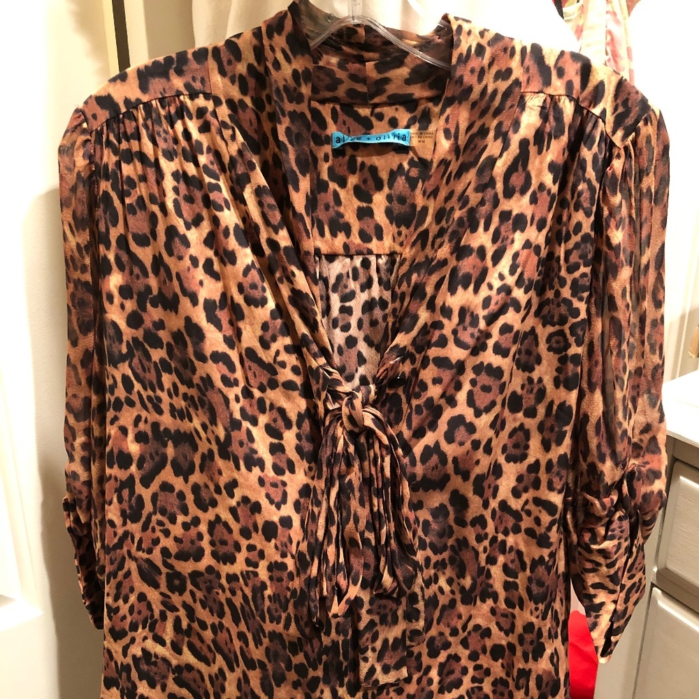 Alice + Olivia Leopard Blouse
